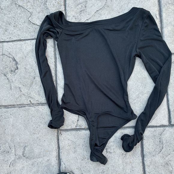 Free People Charcoal Long Sleeve Top - Picture 3 of 3